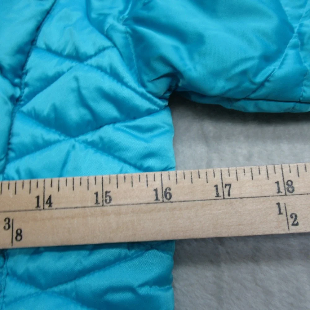 North Face Down Jacket Girls Medium 10/12 Blue Light Quilted‎ Puffer Aconcagua
